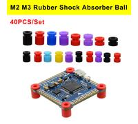 Boule d'amortisseur en caoutchouc M2/M3 RC, 40 pièces, pour Drone de course FPV F4 F7, contrôle de vol, quadrirotor, balles en Silicone Anti-Vibration 40 pièces M2 4mm noir