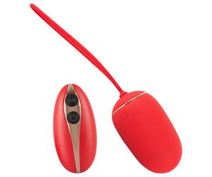 Boule d'amour SMILE - œuf vibrant radio rechargeable (rouge)