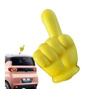 Boule d'antenne de voiture avec geste de la main | Décoration extérieure créative en mousse jaune pour toit de voiture | Housse de balle décorative facile à trouver pour parking et berline Accessoires