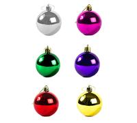 Boule d'arbre de Noël avec couleurs vives Scènes de mise en page réutilisable, décoration de fête de Noël, pendentif pour fête de Noël, 10 cm