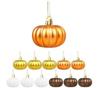 Boule d'arbre d'Halloween - Ornements d'intérieur - Kit de décoration à suspendre - 12 balles décoratives avec lanières - Parfaites pour la décoration de l'arbre de Noël - Pour votre pendentif traité
