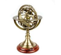 Boule d'armillaire avec base en laiton vieilli - 20,3 x 20,3 cm