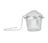 Boule d'assaisonnement en acier inoxydable, passoire de sac de filtre à base de plantes pour assaisonnement aux épices pour soupe, boule de maille pour infuseur avec passoire à thé avec chaîne(S)