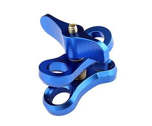 Boule de 2,5 cm pour clip papillon en alliage d'aluminium pour lampes de plongée avec bras - Adaptateur pour accessoires d'appareil photo - Lumières de plongée sous-marines