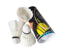 Boule de Badminton d'entraînement avec plumes 3 pièces - Set de plumes D | d'entraînement stables, équipement de badminton durable, volant de jeu haute performance pour utilisation en