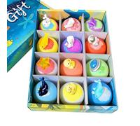 Boule de Bain | 12 Pièces Naturel Sécurisé Ludique,Bombe de Bain Douce avec Jouet à l'Intérieur - pour garçons Filles Maison Salle de Bain Piscine baignade Anniversaire