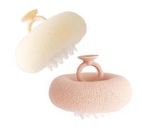 Boule de bain 2 en 1 super douce à ventouse en forme de Tõurnesol - 2025 Nouveau 2-1 Éponge Exfoliante Brosse Nettoyante, Filet Pouf Douche pour Femmes Hommes (2pcs)
