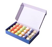 Boule De Bain - 24 Pièces, Boules De Bain Moussantes Aux Huiles Essentielles Nourrissantes | Les Bombes De Baiin Biologiques Hydratent La Peau Et Soulagent La Rugosité Pour La Douche La Garderie À Dom