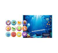 Boule de bain artisanale,Douze pièces savon corporel moussant rafraîchissant avec jouets | Boules moussantes pour le bain - pour Spa Douche Cadeau Filles Chaussette et Panier Anniversaire