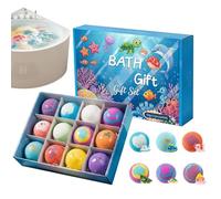 Boule De Bain Au Sel - Douze Pièces Kit Bulles Naturel Relaxant - Boule De Bain Cadeau Pour Les | Pour garçons filles salle d'eau lavabo maison intérieur extérieur