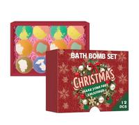 Boule de bain de Noël - Ensemble de boules de sel de bain d'huile de Noël | Produits de soins de la peau parfumés pour, adolescents, femmes, filles, salon de détente, hôtel, salle de bain
