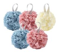 Boule de Bain en Dentelle, Grosse, Nylon, Garçon et Filles et Bébé | Masse la Peau, Design Dentelle Adorable, Aide à Enlever Peaux Mortes, Mousse Riche, Lot de Couleur Aléatoire Plusieurs styles