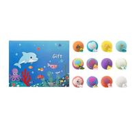 Boule De Bain Enfant, 12pcs Bombe De Bain Enfant Coffret Cadeau, Bombe De Douche Moussant Aux Huiles Essentielles Naturels, Fait À La Main, Hydratant, Cadeaux Pour Femme, Fille,