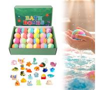 Boule de bain Enfant avec surprise,24 Pcs Bombe de bain Contient des petits Gadgets,Figurines à Collectionner pour Garçons et Filles Bath Bombs Kids Coffret Cadeau Femme (24 Pièces)