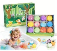 Boule De Bain Enfant Avec Surprise, Lot De 12 Bombes De Bain, Faites Main, Avec Jouets Surprise Animaux, Coffret Cadeau Naturel Et Coloré, Pour Garçons Et Filles (1pc)