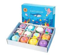 Boule de bain moussant SPA | 12 pièces animaux marins Nettoyant corporel effervescent - Boules Effervescentes Douche,Soins Bien-être Maison Voyage Hôtel