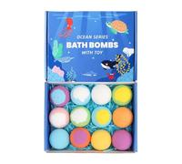 Boule De Bain Moussante 12 Pièces Nettoyant Corporel Avec Jouet Surprise