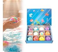 Boule de Bain Naturelle, Bombe de Bain Moussant Enfant avec Surprise, Bath Bombs Naturelles avec des Jouets Marins à L'intérieur, Easter Gifts Bubble Easter Basket Stuffers Easter Egg Fillers