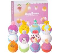 Boule de Bain Naturelles pour Enfant, Coffret de Bombes de Bain, 12x60g Bain Moussant Coffret, Bombes de Bain Enfants avec Océan Surprise Cadeau d'anniversaire pour Garçons et Filles, Végétalien