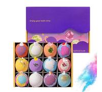 Boule de bain pour - 12 pièces doux rafraîchissant, savon avec parfum, matériau moussant doux, forme amusante pour filles garçons, boules de bain moussantes non toxiques et sûres pour