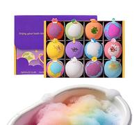 Boule de bain pour - 12 pièces doux rafraîchissant, savon avec parfum, matériau moussant doux, forme amusante pour filles garçons, boules de bain moussantes non toxiques et sûres pour