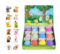 Boule de bain pour, boule de bain avec jouets surprise - Boule de sel de pour - Jouets naturels biologiques terrestres et marins, balle faite à la main pour les, pour hydrater la peau sèche