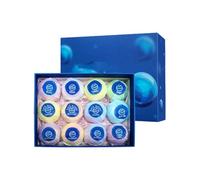 Boule de bain pour, boules de sel de bain parfumées, nettoyant doux pour la peau avec formule hydratante, bombes de bain pétillantes, cadeau amusant et relaxant, panier de douche spa pour