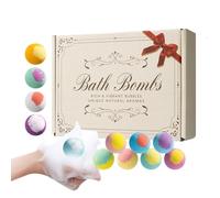 Boule de Bain | Soins Spa Effervescents Bio - Lot de 12 Billes de Bain Hydratantes à l'Huile,Pour Femmes, Vie de et Voyage