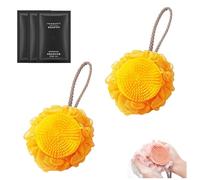 Boule de bain super douce avec épurateur de corps en silicone, nouvelle brosse exfoliante pour le corps de douche 2 en 1 2026, éponges de douche en maille Loofah Pouf avec brosse de (#01)
