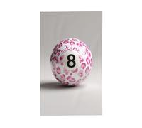 Boule de billard avec imprimé léopard rose - Drapeaux de maison de 8 m - Bannière de vœux avec œillets - Décoration d'intérieur ou d'extérieur