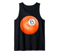 Boule de Billard et Billard Peinte à la Main Orange 8 Débardeur