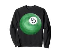 Boule de Billard Peinte à la Main Verte 8 balles Sweatshirt