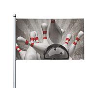 Boule de bowling Drapeau d'extérieur en polyester avec œillets en laiton, drapeaux de 3 x 5 pi