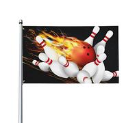 Boule de bowling Drapeau d'extérieur en polyester avec œillets en laiton, drapeaux de 3 x 5 pi