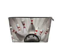 Boule De Bowling Sport Vintage, Trousse de Toilette Trousse de Maquillage Sac à cosmétiques Trousse de Toilette de Voyage Portable