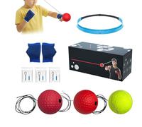 Boule De Boxe Pour Réflexes | Fitness Portable Pour Poings,Bande De Silicone De Boule De Boxe Réfléchissant,pour Débutant Garçons Hommes Femmes Sportifs Maison Gym Voyage