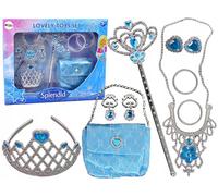 Boule de Carnaval avec couronne pour petite princesse Ensemble bleu + accessoires