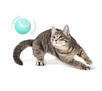 Boule de chat interactive pour animaux domestiques, charge USB-C, jouets pour chats, balles, rotation automatique, pour exercice animal domestique, batterie longue durée, nouveauté 2022 (Bleu)