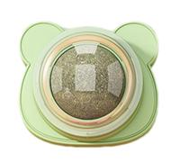 Boule de chat jouet - boule à lécher murale pivotante avec plante naturelle | anneau de dentition et ficelle pour chats et chatons | rotatif à 360°, autocollant | favorise instinct jeu et nettoyage