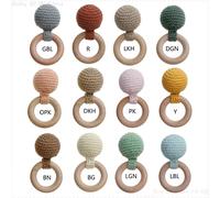 Boule De Cheveux Pour Bébé, Jouet De Dentition En Crochet, Hochet Molaire, Jouets De Jeu Sans Bpa, Anneau De Dentition Naturel Pour Enfants En Bas Âge, 1 Pièce