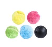Boule de chien roulant | Balle roulante automatique de 10 cm | Jouet de chien interactif | Jouet en peluche alimenté par batterie avec 4 couvercles, taille de 10 cm, conception résistante à la bouchée