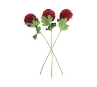 Boule de chrysanthème artificielle 6,5 cm en soie pour décoration | Tête de fleur de 6,50 cm, couleurs vives, texture réaliste, accent de salon, pas d'arrosage nécessaire