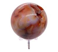 Boule de cornaline XXL avec support | 11 cm | 1813 g | Qualité supérieure 1A I Pierre de guérison I La pierre de mutation | Pièce unique Masterpiece 1645 I Brésil