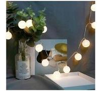 Boule de coton créative guirlande lumineuse 20 guirlandes fée en à led décor la maison - beige G