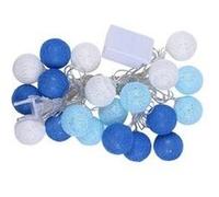 Boule de coton créative guirlande lumineuse 20 guirlandes fée en à led décor la maison - bleu Bleu G