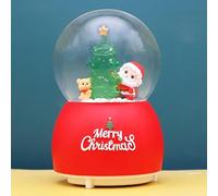 Boule De Cristal 3D Musicale avec Neige Tourbillonnante Et Lumière Colorée Changement Automatique(AC)