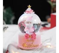 Boule De Cristal 3D Musicale avec Neige Tourbillonnante Et Lumière Colorée Changement Automatique(AH)