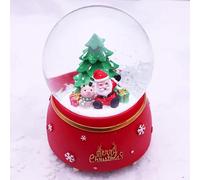 Boule De Cristal 3D Musicale avec Neige Tourbillonnante Et Lumière Colorée Changement Automatique(AP)