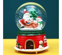 Boule De Cristal 3D Musicale avec Neige Tourbillonnante Et Lumière Colorée Changement Automatique(C)