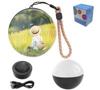 Boule De Cristal 3D,VidéO PersonnaliséE,Album Photo NuméRique 3D Avec éCran Pour TéLéCharger VidéOs Et Photos,Lampe à Ultrasons,SphèRe Personnalisable Couples,Cadeau Souvenir Animaux Compagnie(Black)